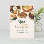 Einladung zur indonesischen Lebensmittelserie (Stehend Vorderseite)