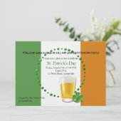 Einladung zur irischen Flagge St. Patrick's Day (Stehend Vorderseite)