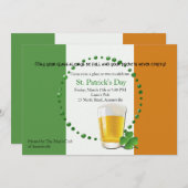 Einladung zur irischen Flagge St. Patrick's Day (Vorne/Hinten)