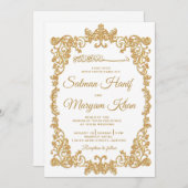 Einladung zur islamischen Hochzeit an der weißen u (Vorne/Hinten)