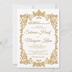 Einladung zur islamischen Hochzeit an der weißen u