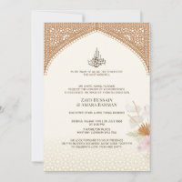 Einladung zur islamischen Hochzeit - Wasserfarben-