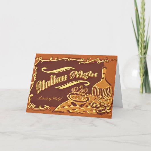 Einladung zur italienischen Nacht (Vorderseite)