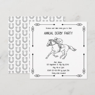 Einladung zur jährlichen Derby-Party mit monochrom