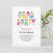 Einladung zur Joy Graduation Party (Stehend Vorderseite)