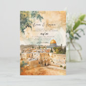 Einladung zur jüdischen Hochzeit | Aussicht auf Je (Stehend Vorderseite)