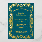 Einladung zur Jugendstil-Rahmen-Folie (Vorderseite)