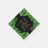 Einladung zur Junggeburt, Wild und Drei Geburtstag Serviette (Ecke)