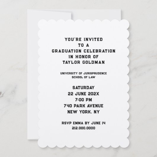 Einladung zur Jurastudium (Rückseite)