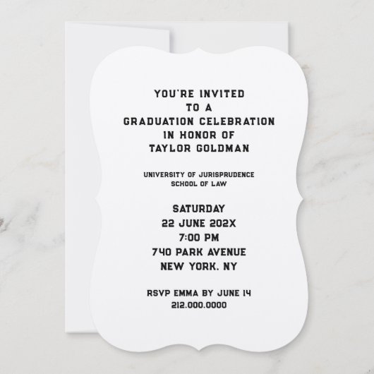 Einladung zur Jurastudium (Rückseite)