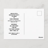Einladung zur Jurastudium Postkarte (Rückseite)