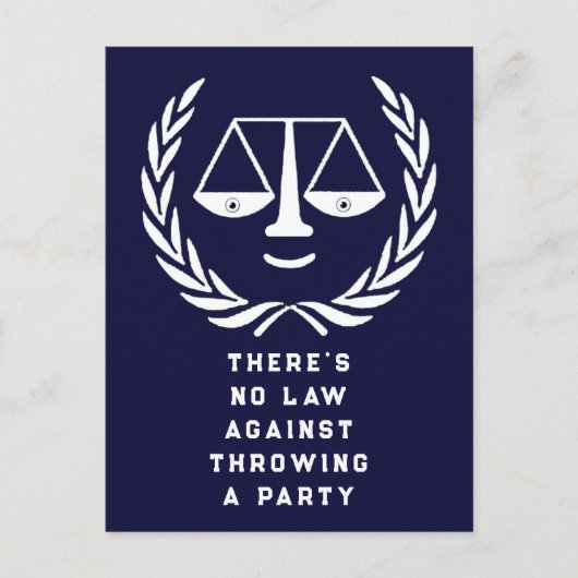 Einladung zur Jurastudium Postkarte (Vorderseite)