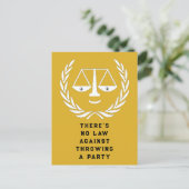 Einladung zur Jurastudium Postkarte (Stehend Vorderseite)