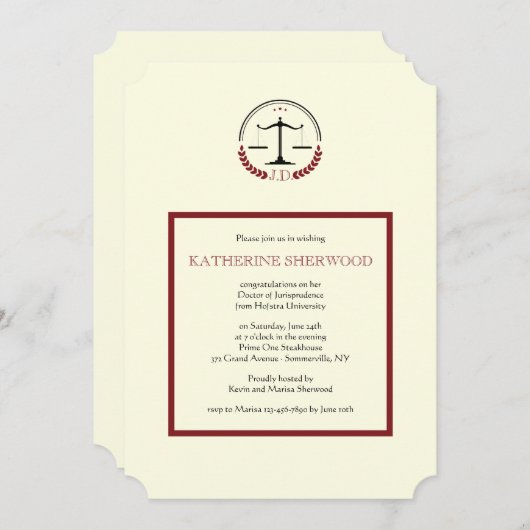 Einladung zur Justiz (Vorne/Hinten)