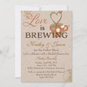 Einladung zur Kaffee Bridal Dusche (Vorderseite)