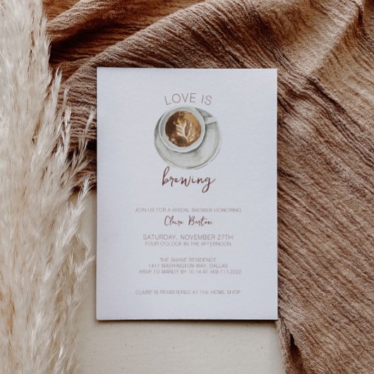 Einladung zur Kaffee Bridal Dusche