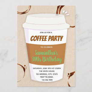 Einladung zur Kaffeebirthdayparty