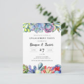 Einladung zur Kakteen Postkarte (Stehend Vorderseite)