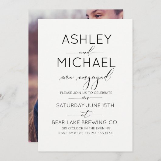 Einladung zur Kalligrafie-Typografie (Vorne/Hinten)