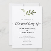 Einladung zur kalligraphischen Hochzeit (Vorderseite)