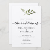 Einladung zur kalligraphischen Hochzeit (Vorne/Hinten)