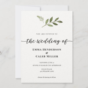 Einladung zur kalligraphischen Hochzeit