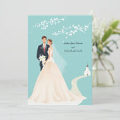 Einladung zur Kapelle Hochzeit (Stehend Vorderseite)