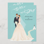 Einladung zur Kapelle Hochzeit (Vorne/Hinten)