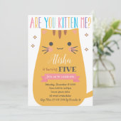 Einladung zur Katze zum Geburtstag (Stehend Vorderseite)