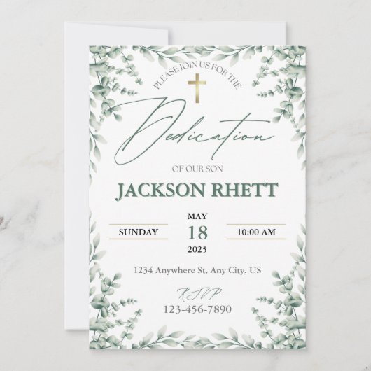 Einladung zur Kinderbetreuung (Vorderseite)