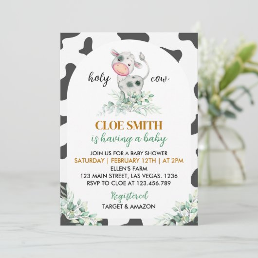 Einladung zur Kinderdusche (Stehend Vorderseite)