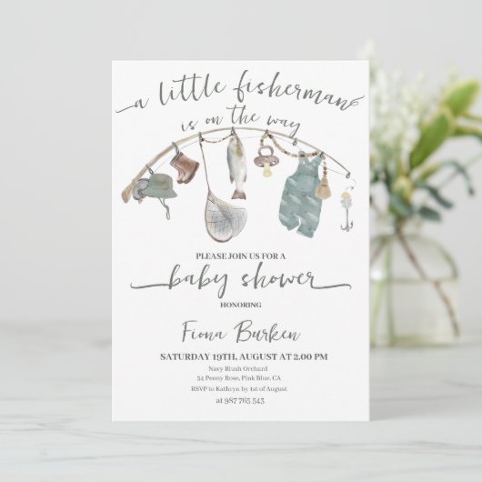 Einladung zur Kinderdusche (Stehend Vorderseite)