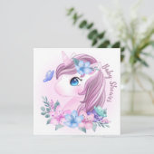 Einladung zur Kinderdusche (Stehend Vorderseite)