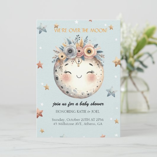 Einladung zur Kinderdusche (Stehend Vorderseite)