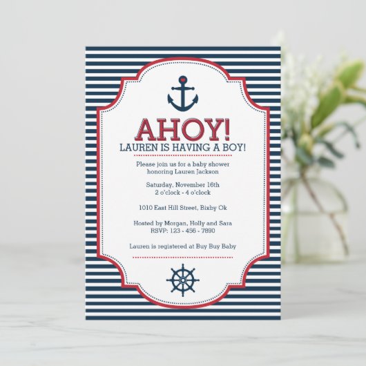 Einladung zur Kinderdusche (Stehend Vorderseite)