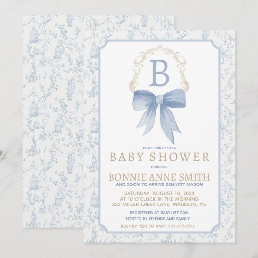 Einladung zur Kinderdusche (Vorne/Hinten)