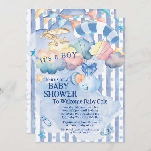 Einladung zur Kinderdusche (Vorne/Hinten)