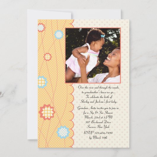 Einladung zur Kinderdusche (Vorderseite)