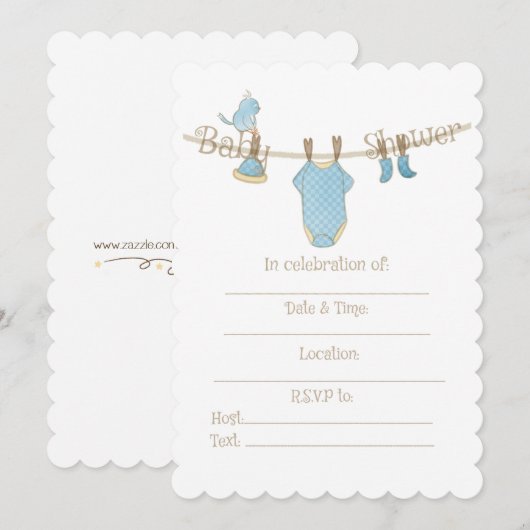 Einladung zur Kinderdusche (Vorne/Hinten)