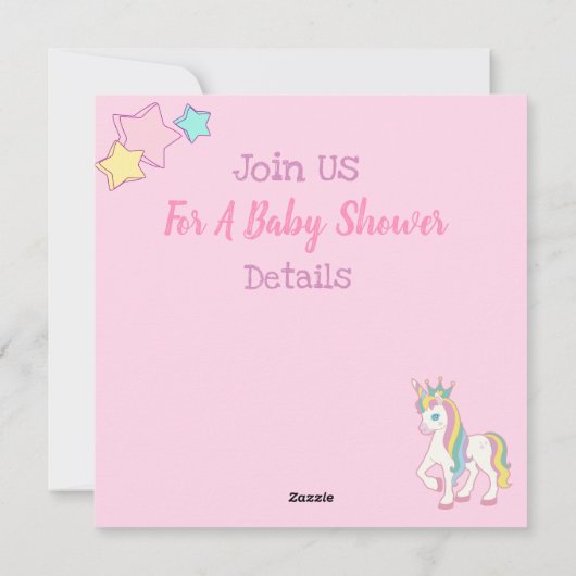 Einladung zur Kinderdusche (Rückseite)