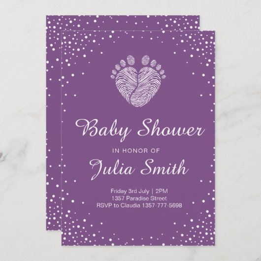 Einladung zur Kinderdusche (Vorne/Hinten)