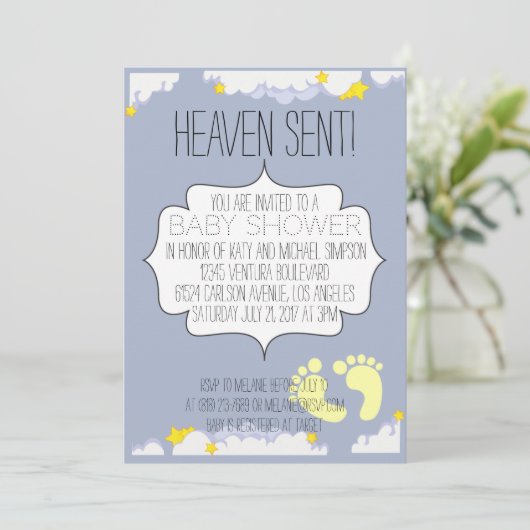 Einladung zur Kinderdusche (Stehend Vorderseite)