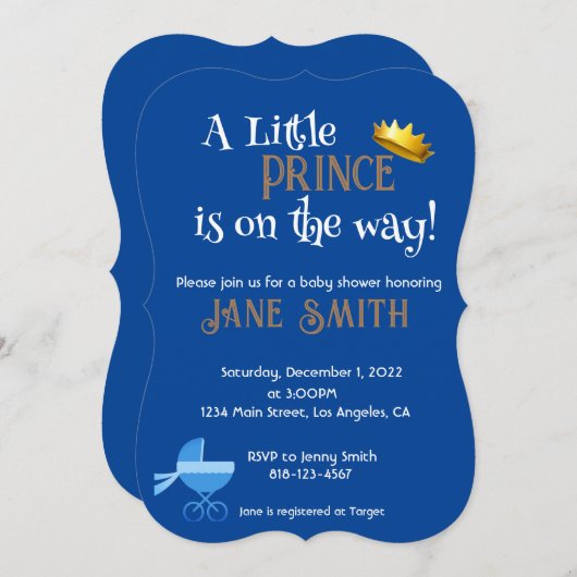 Einladung zur Kinderdusche (Vorne/Hinten)