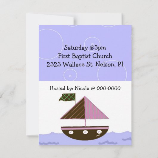 Einladung zur Kinderdusche (Rückseite)