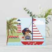 Einladung zur Kinderdusche (Stehend Vorderseite)