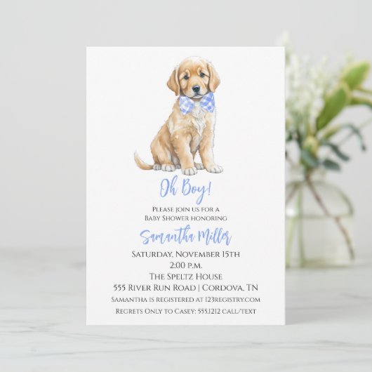 Einladung zur Kinderdusche (Stehend Vorderseite)