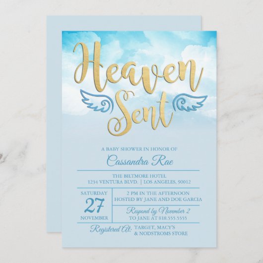 Einladung zur Kinderdusche (Vorne/Hinten)