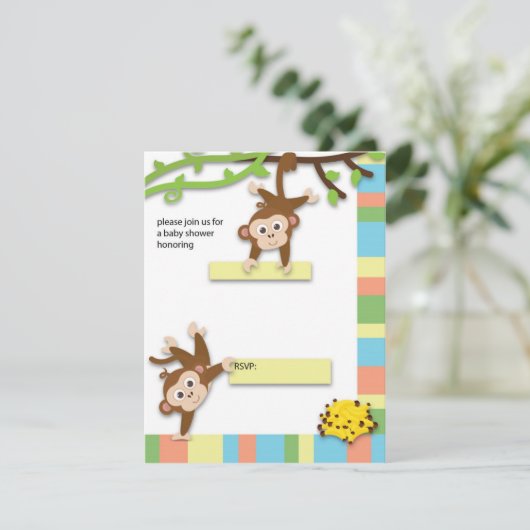 Einladung zur Kinderdusche (Stehend Vorderseite)