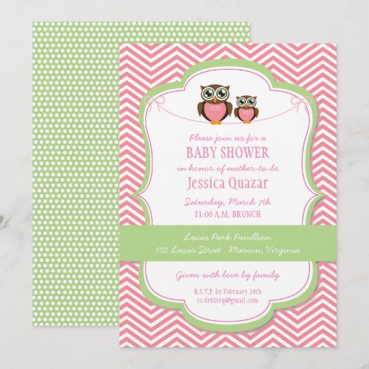 Einladung zur Kinderdusche (Vorne/Hinten)