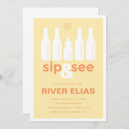 Einladung zur Kinderdusche (Vorne/Hinten)